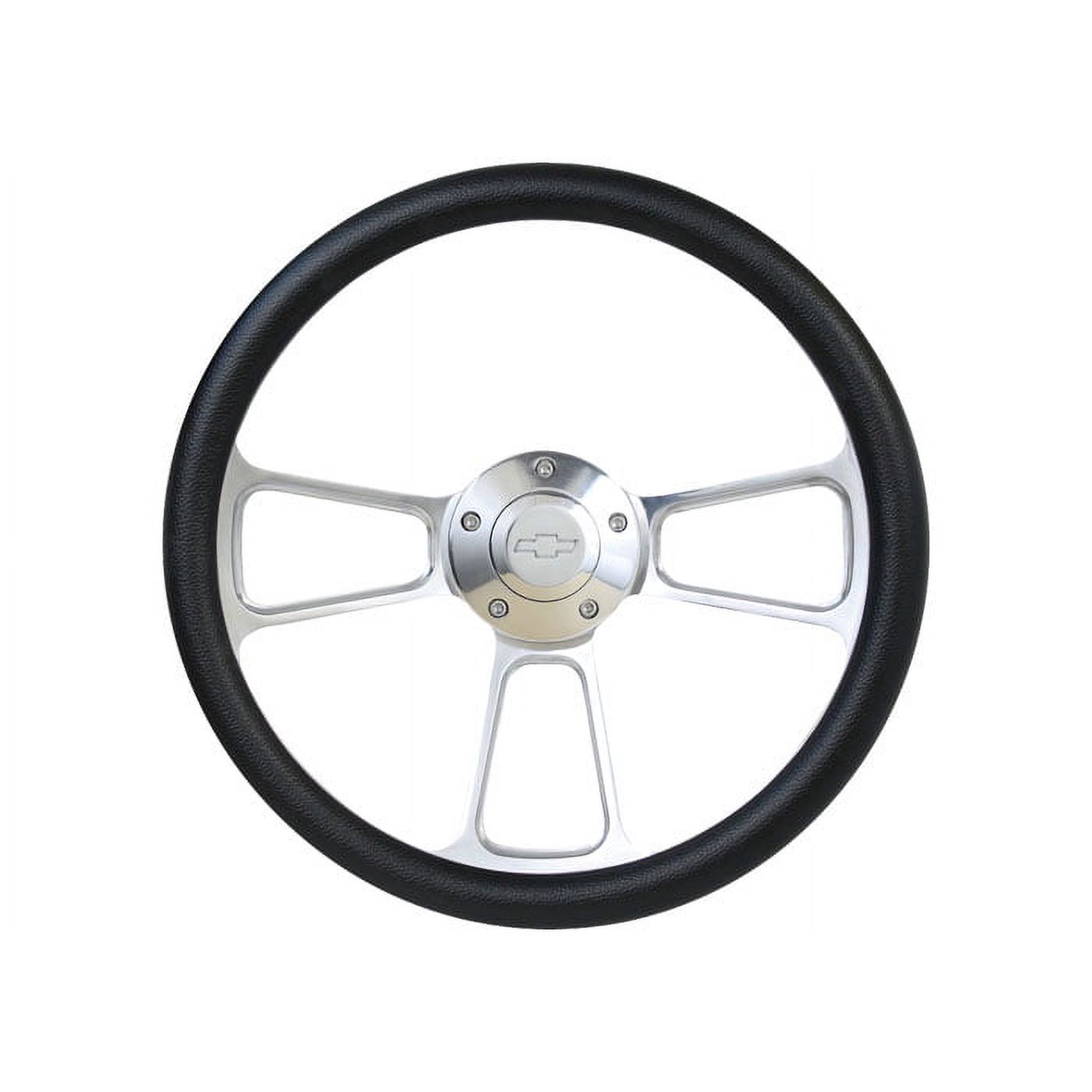 Brothers Trucks STRF8PB174-91 Custom Steering Wheels - Polished/Black - Bowtie