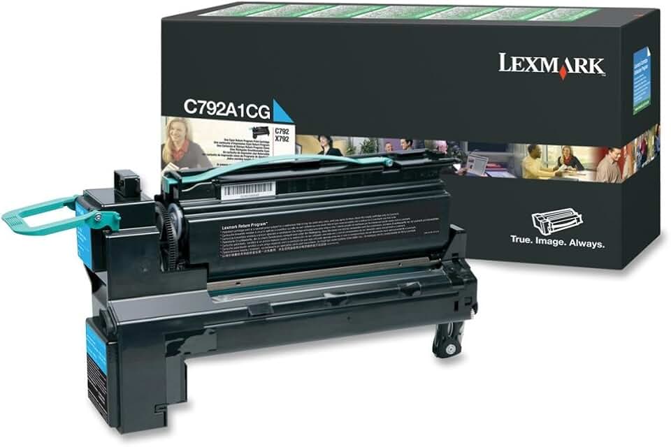 Lexmark C792A1CG Toner Cartridge, Cyan-in Retail Packaging