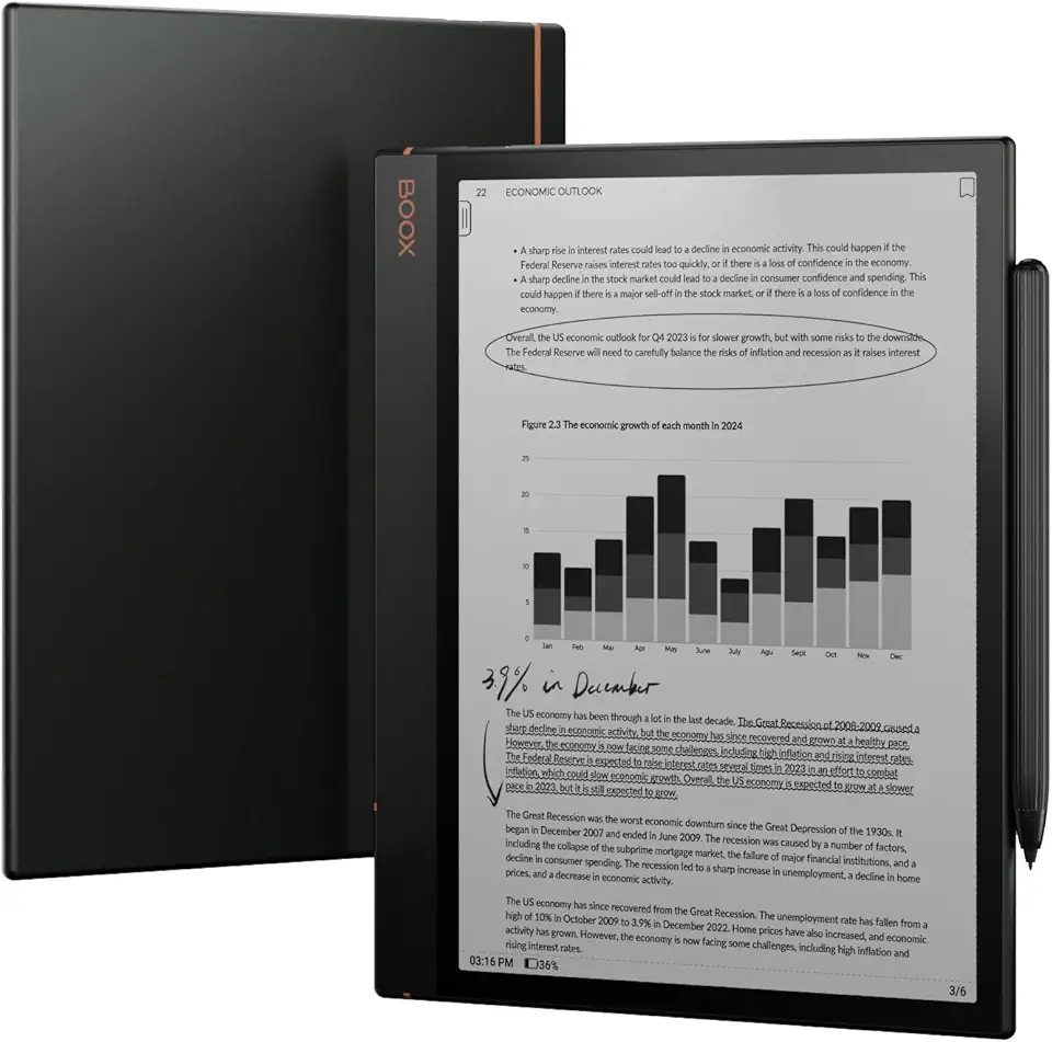 BOOX Tablet Note Air3 B/W E Ink Tablet 10.3 ePaper 4G 64G Paper Tablet (227 PPI)