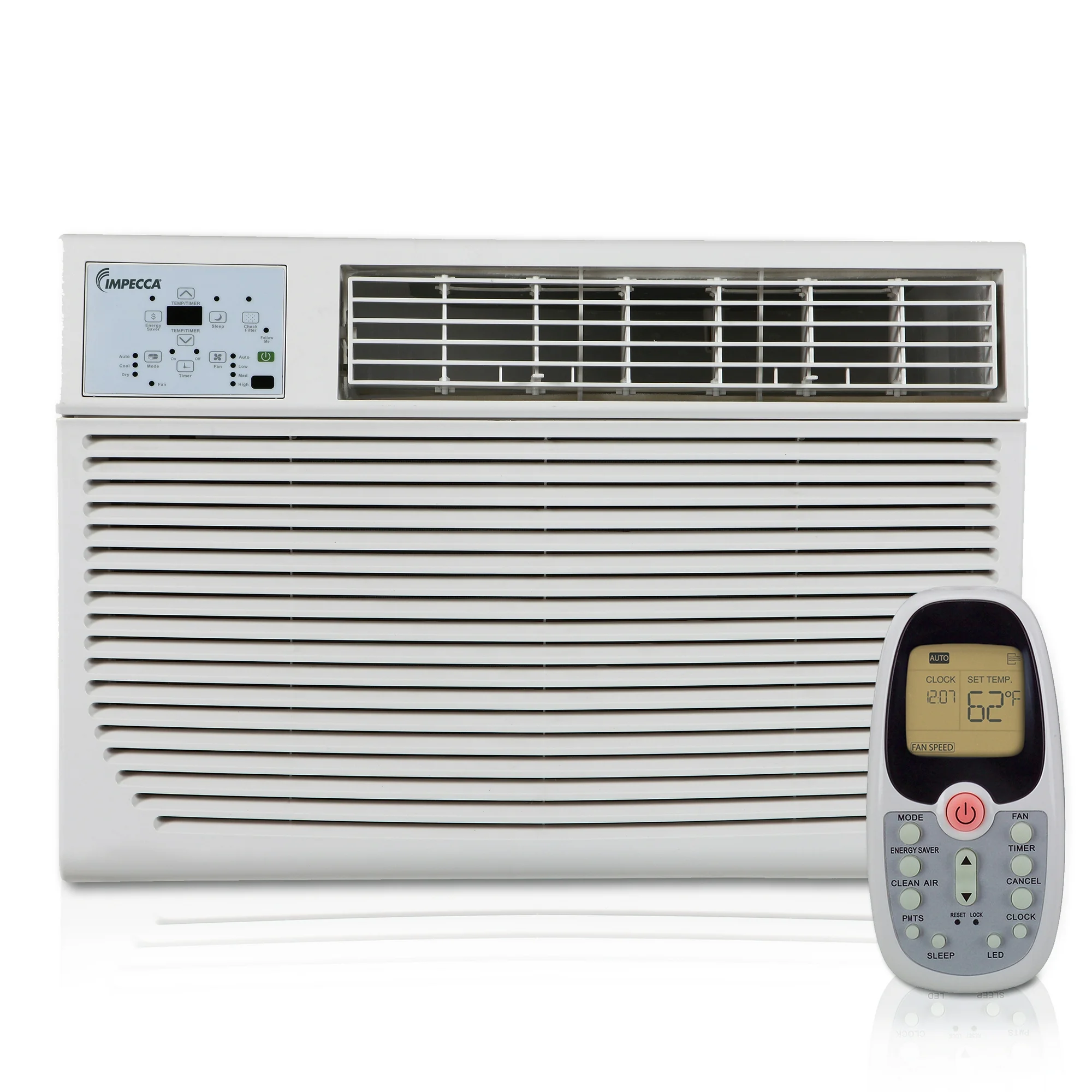 Impecca 12,000 BTU Air Conditioner, Through Wall, Remote Control, 24 Hour Timer, Energy Saver Mode