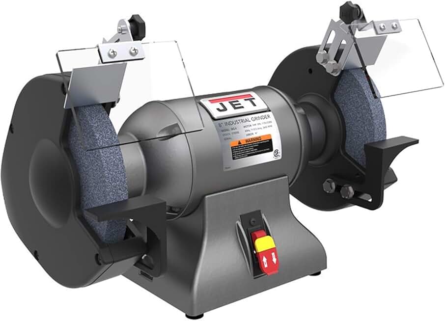 JET 8-Inch Industrial Bench Grinder, 3600 RPM, 1 HP, 1Ph 115V (Model IBG-8)
