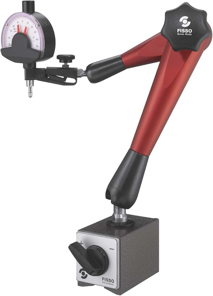 Fisso Strato U Line A-33 P + SM 8mm Articulated Adjustable Indicator Gage Holder Arm with Switch Magnet