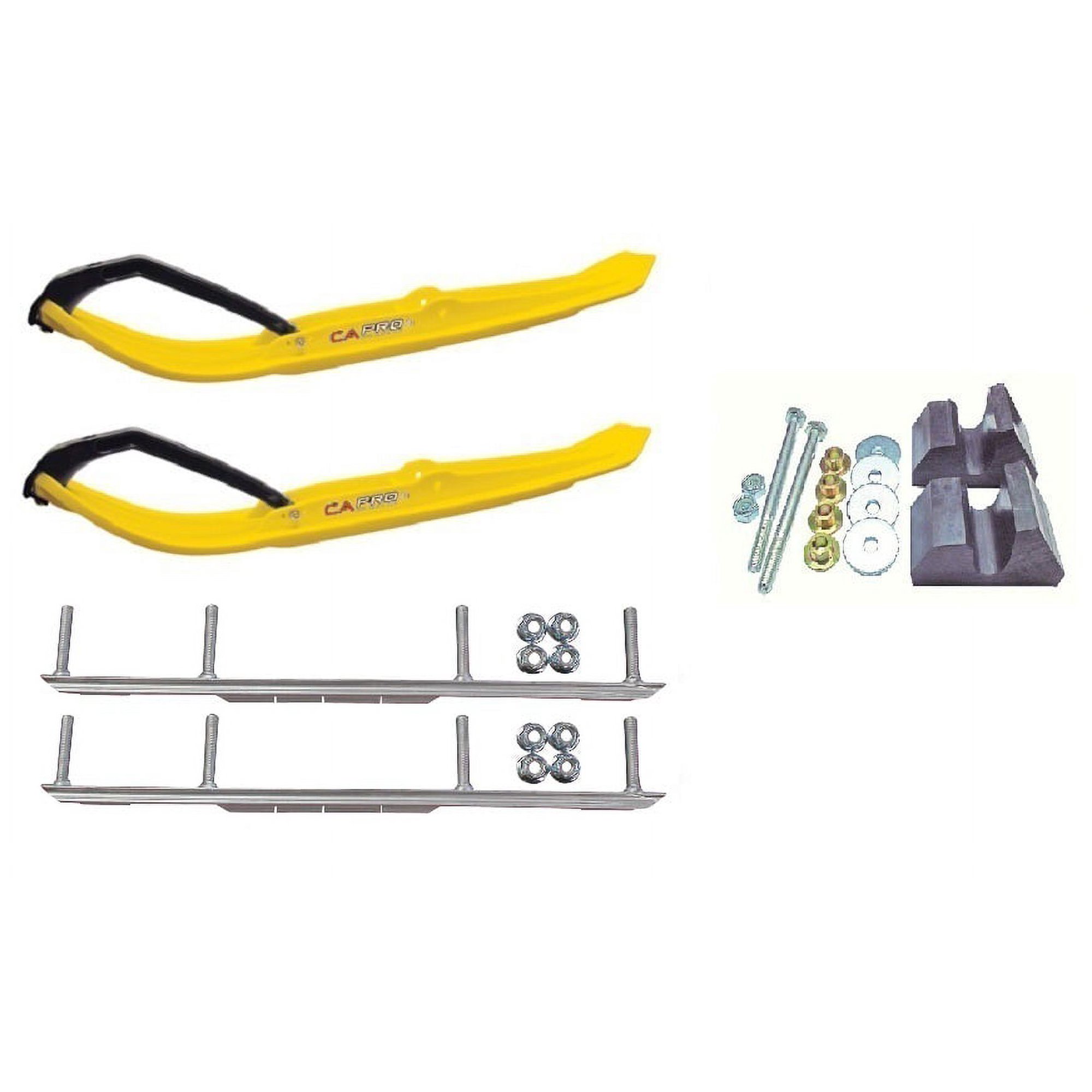 C&A Pro Yellow MTX Snowmobile Skis w/ 6