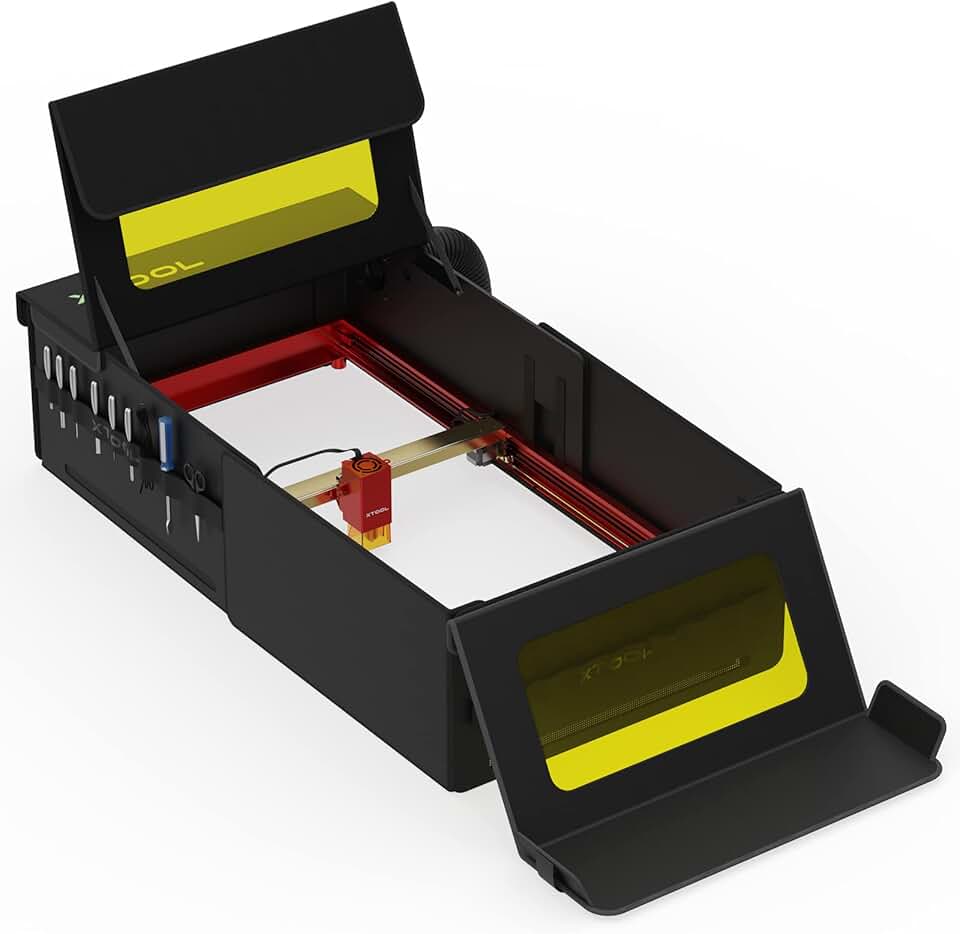 xTool Enclosure Max, Portable & Foldable Cover for Laser Engraver, Fireproof, Safety & Health Protective for xTool D1/D1 Pro and Other Open Laser Cutter, 46.45''x''24 x12.2''