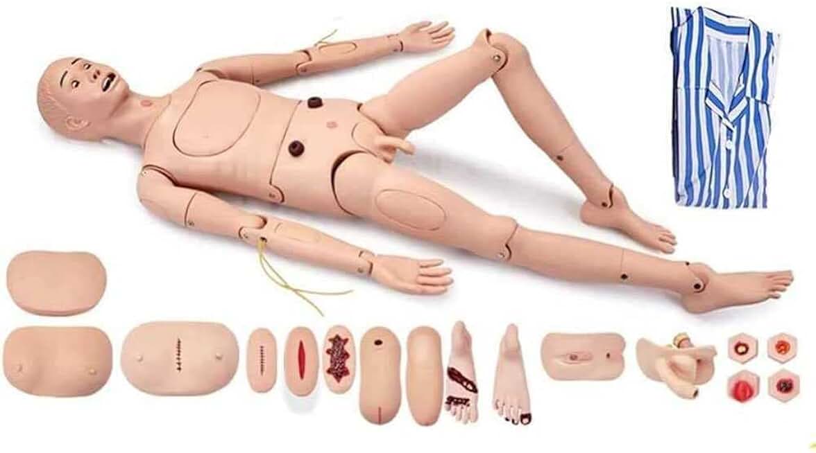 TAKESH Training Manikin Model 5.7ft Life Size Mannequin Patient Care Simulator Education Teaching Model for Nursing Medical Training