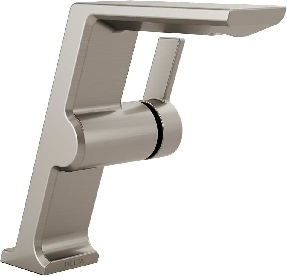 Delta Faucet 699-SS-PR-DST Pivotal Single Hole, Lumicoat Stainless