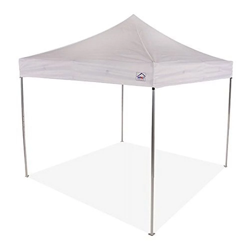 Impact Canopy 8x8 Pop Up Canopy Tent, Lightweight Powder Coated Steel Frame, Straight Leg, White