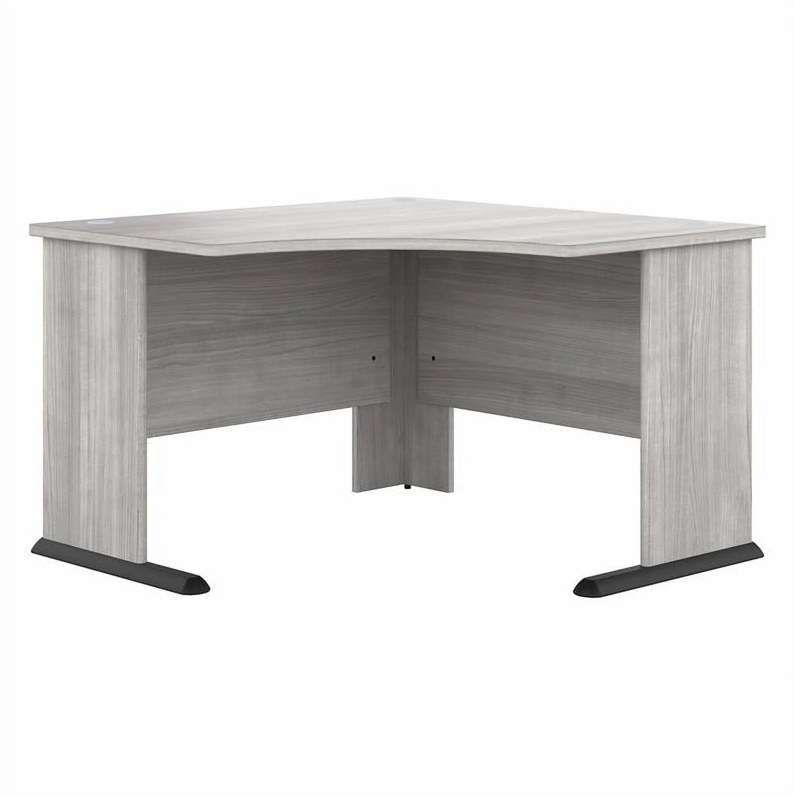 Pemberly Row 48W Corner Computer Desk in Platinum Gray - Engineered Wood