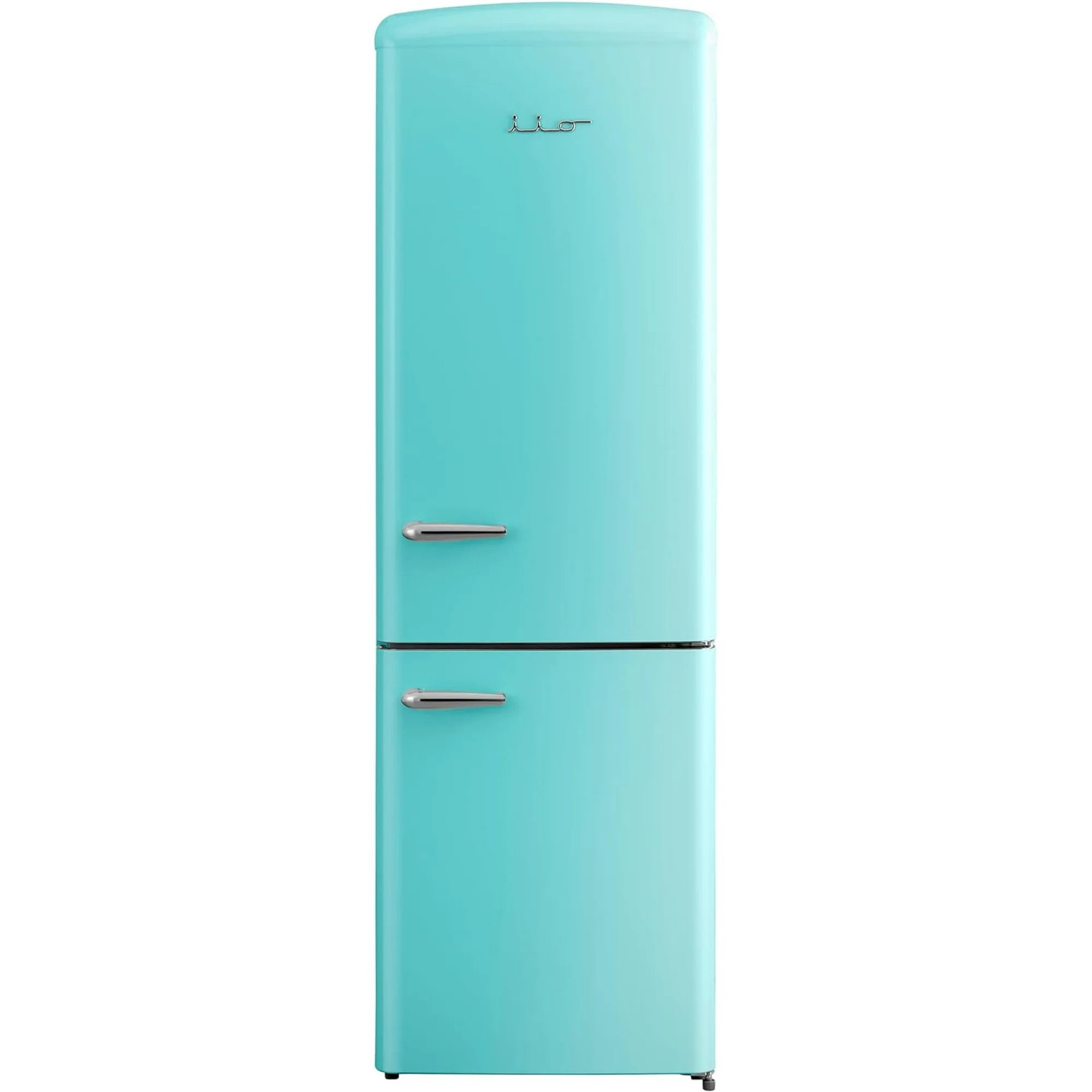 iio IRR2 12 cu. ft. Retro Refrigerator Full Size Fridge for Bedroom Bottom Freezer Chrome Handle, Frost Free, LED Multiflow 360 Dorm RV Office Beverage Quiet Compressor Deep crisper drawer Turquoise