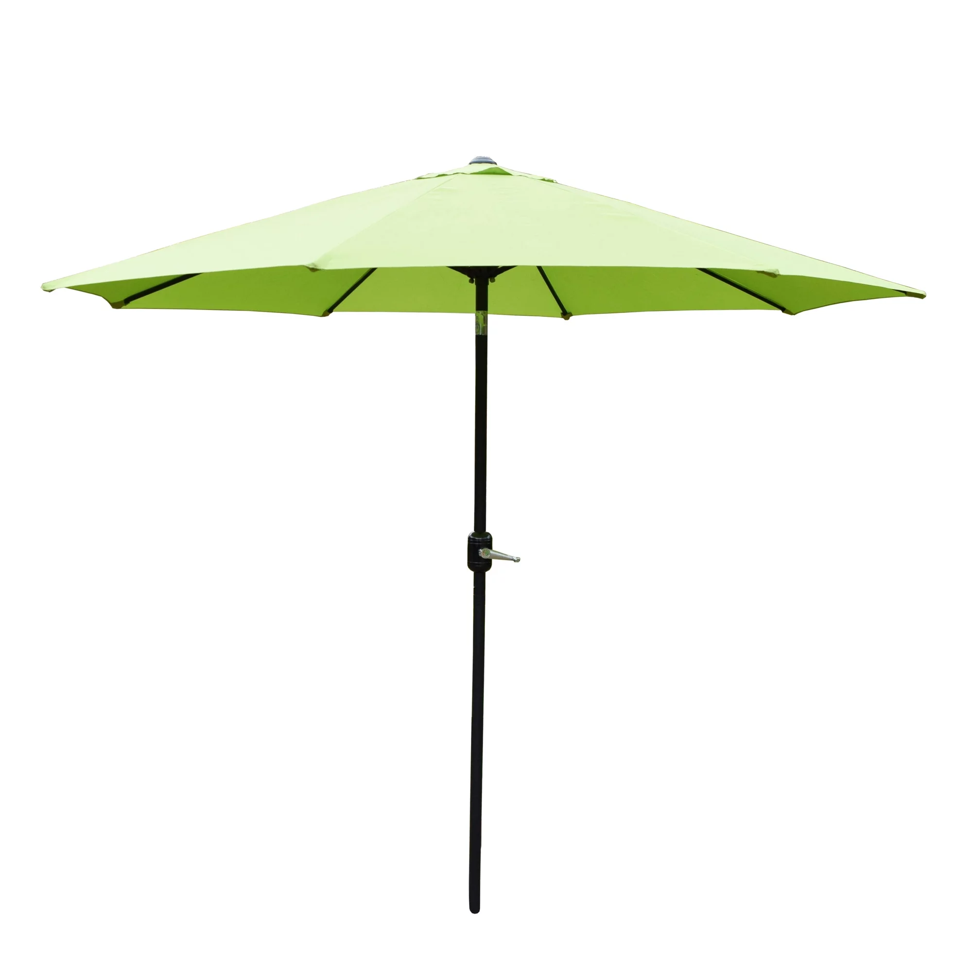 Outdoor Living and Style Outdoor Patio Market Umbrella with Hand Crank and Tilt - 9' - Olive Green