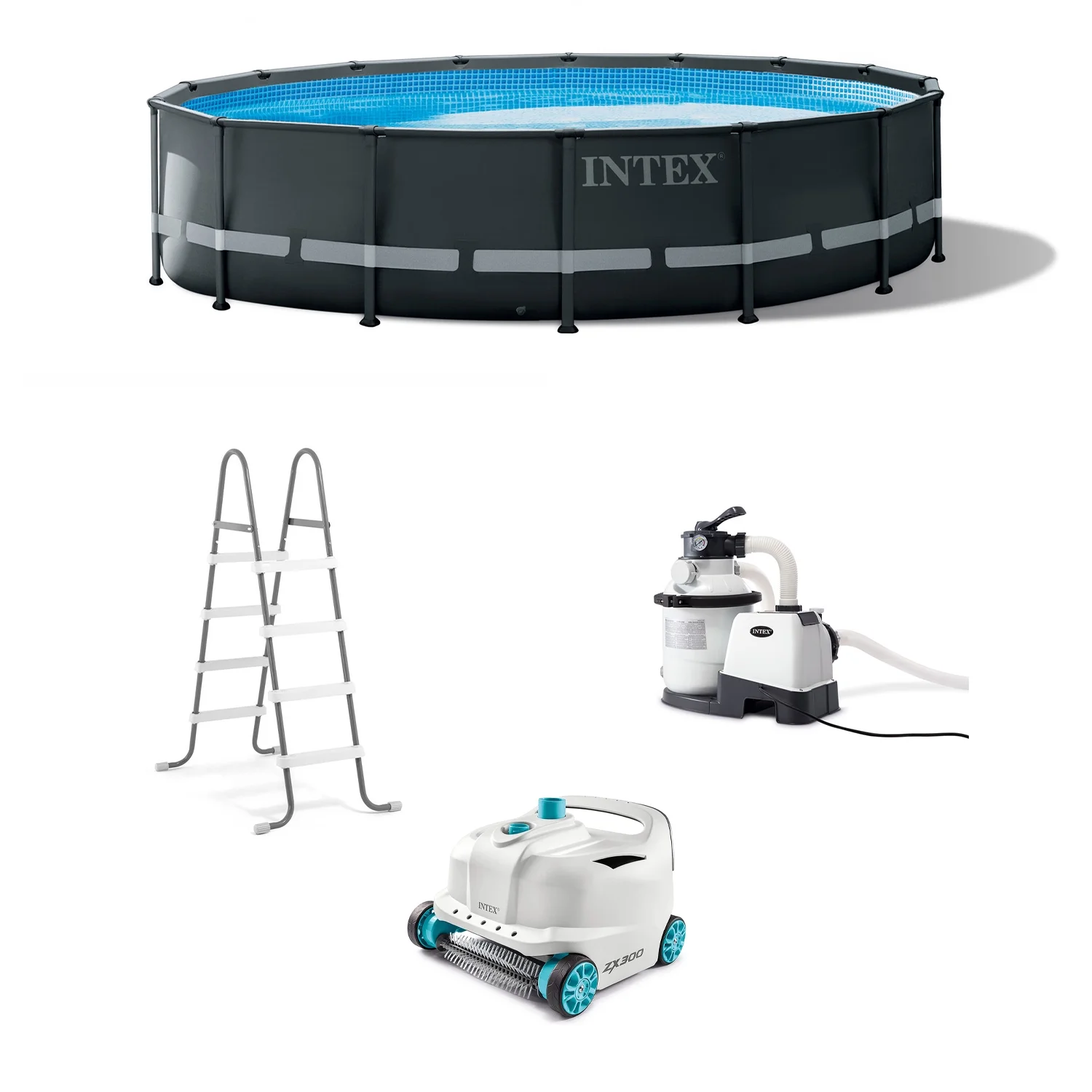 Intex Ultra XTR 16ft x 48in Above Ground Pool Set w/ Pump & Cleaner Vacuum
