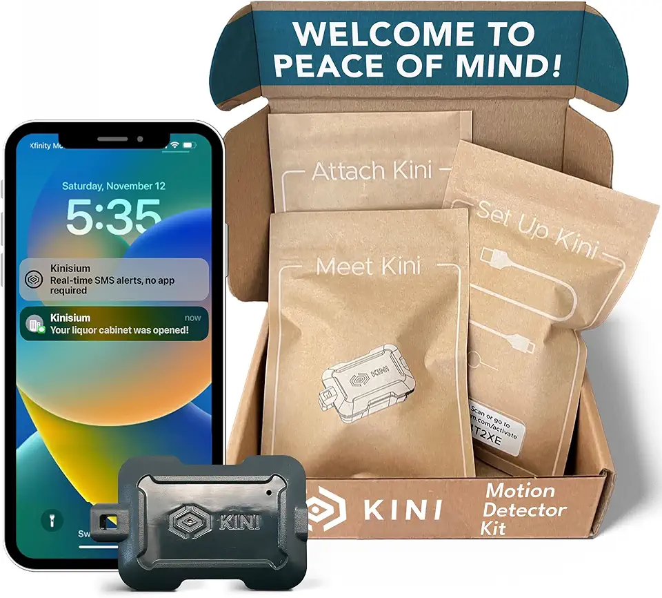 Home Security System: Wireless Motion Sensor with Real-Time SMS Alerts, WiFi Enabled for Apartment, Home, and Renter; Smart Motion Detection, Ideal for Gun Safe, and Pistol Storage Vaults