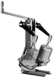 Johnson Controls D-3246-2 Series D-3240 Pneumatic Piston Damper Actuator, Single 8 to 13 psig Spring with D-9502-5 Positioner, Swivel Mount Bracket, Clevis, and Crank Arm, 6