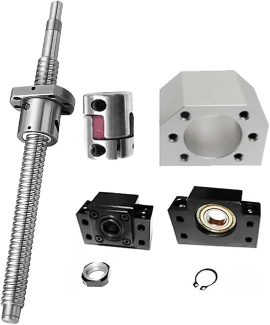 Linear Motion CNC Ball Screw 1PC Precision Ball Screw Set Nut SFU3205+End Support Bearing BKBF25+Nut Housing +Coupler(150MM)