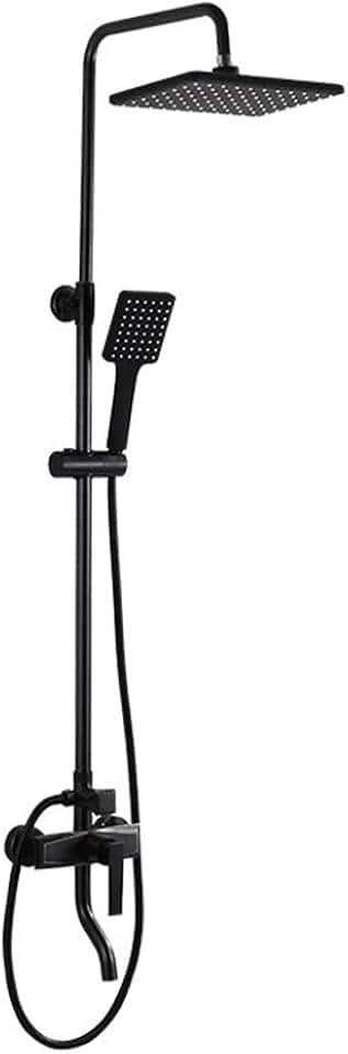 Bathroom Douche Shower System Set,Big Rain Waterfall Faucet Mixer Cold&Hot Water Saving Mixing Valve Shower Head Hand