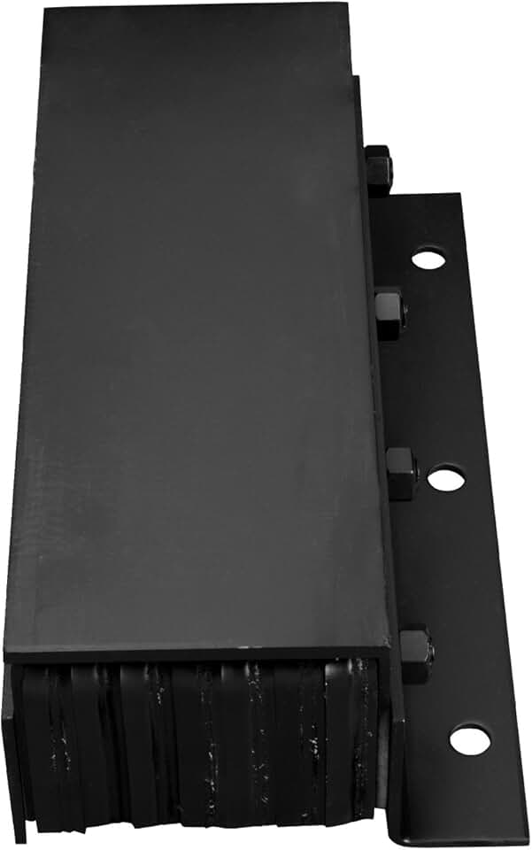 Steel Face Rubber Dock Bumper, Rectangular, Laminated, Vertical Mount, Flat Plate One Side, 3 Holes, 20