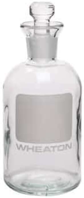 Wheaton 227497-03 BOD Bottle, 300 mL, Glass, Numbered 49 to 72, Robotic Stopper; 24/Cs