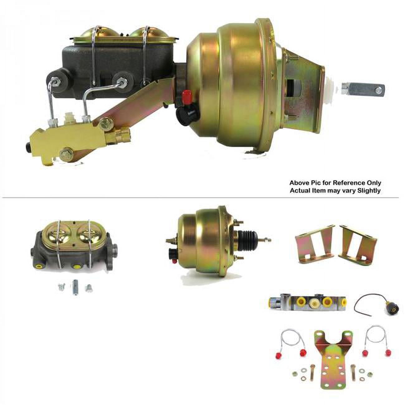 Helix Suspension Brakes & Steering  1958-1964 Chevy Bel Air Firewall Mount Power 7 in. Dual Brake Booster Kit BM Disc & Disc