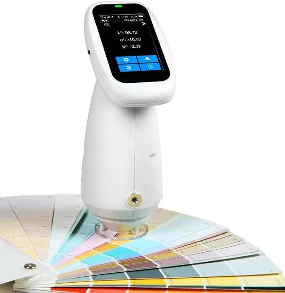 Digital Spectrocolorimeter Color Meter Spectro Colorimeter with Apertures Φ4mm Flat&Tip Touch Screen Repeatability ΔE*ab≤0.035 Combined Full Spectrum LED Light Source D/8 SCI/SCE USB Interface