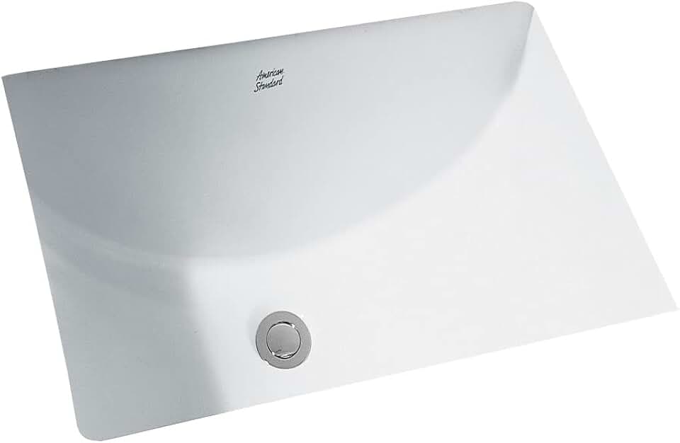 American Standard 618000.020 Studio Ceramic undermount Rectangular Bathroom sink, 23.63'' L x 16.63'' W x 8.25'' H, White
