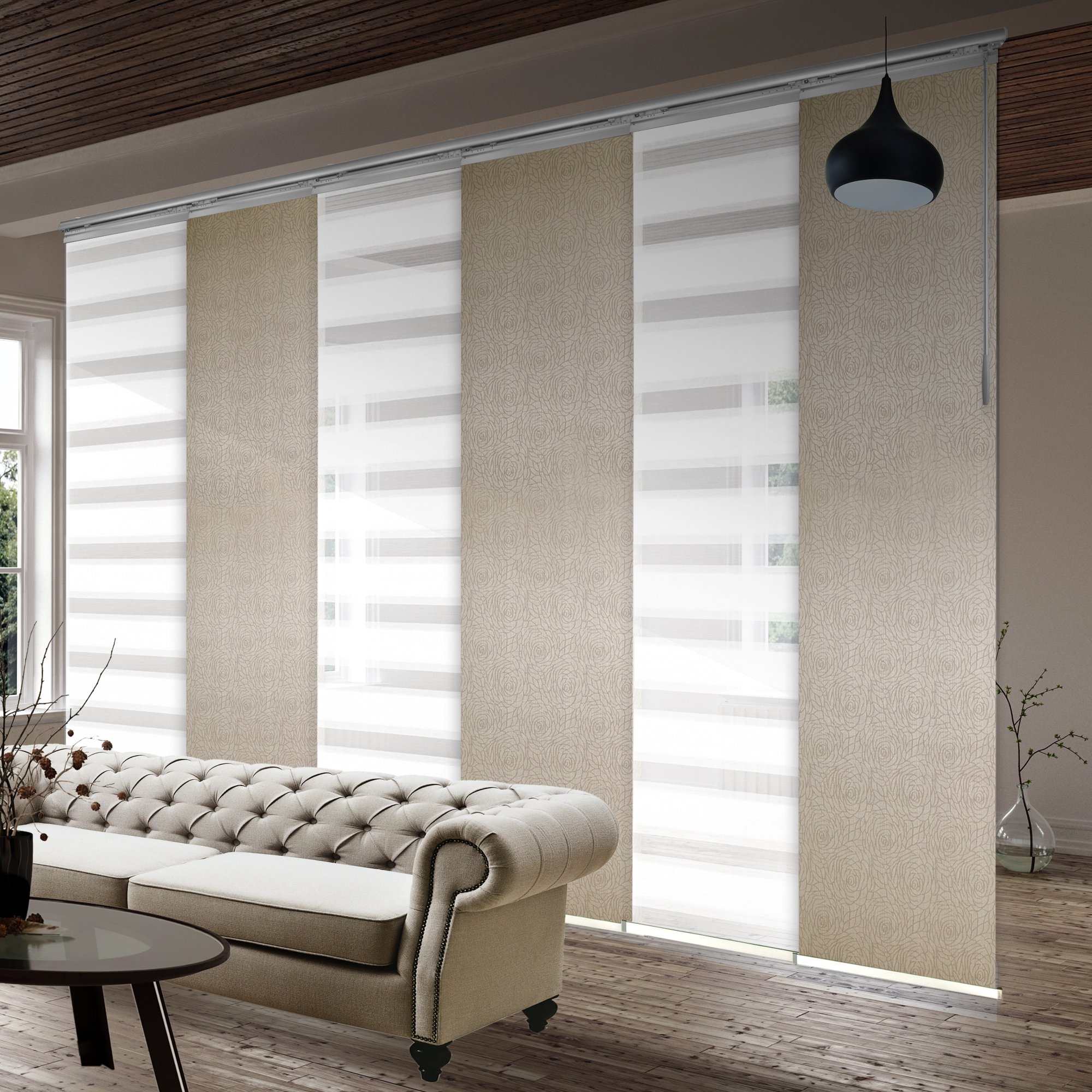 InStyleDesign  6-Panel Single Rail Panel Track Extendable 70