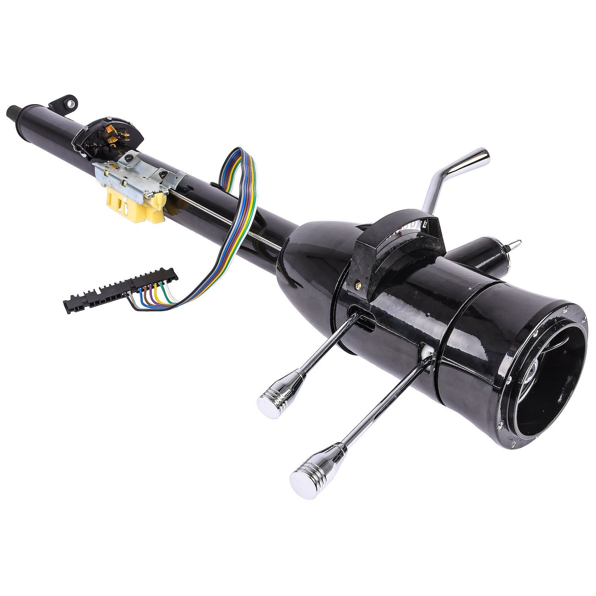 JEGS 70456 Column Shift Keyed Steering Column 5-Position Tilt 30 in. L 2 Dia. Bl