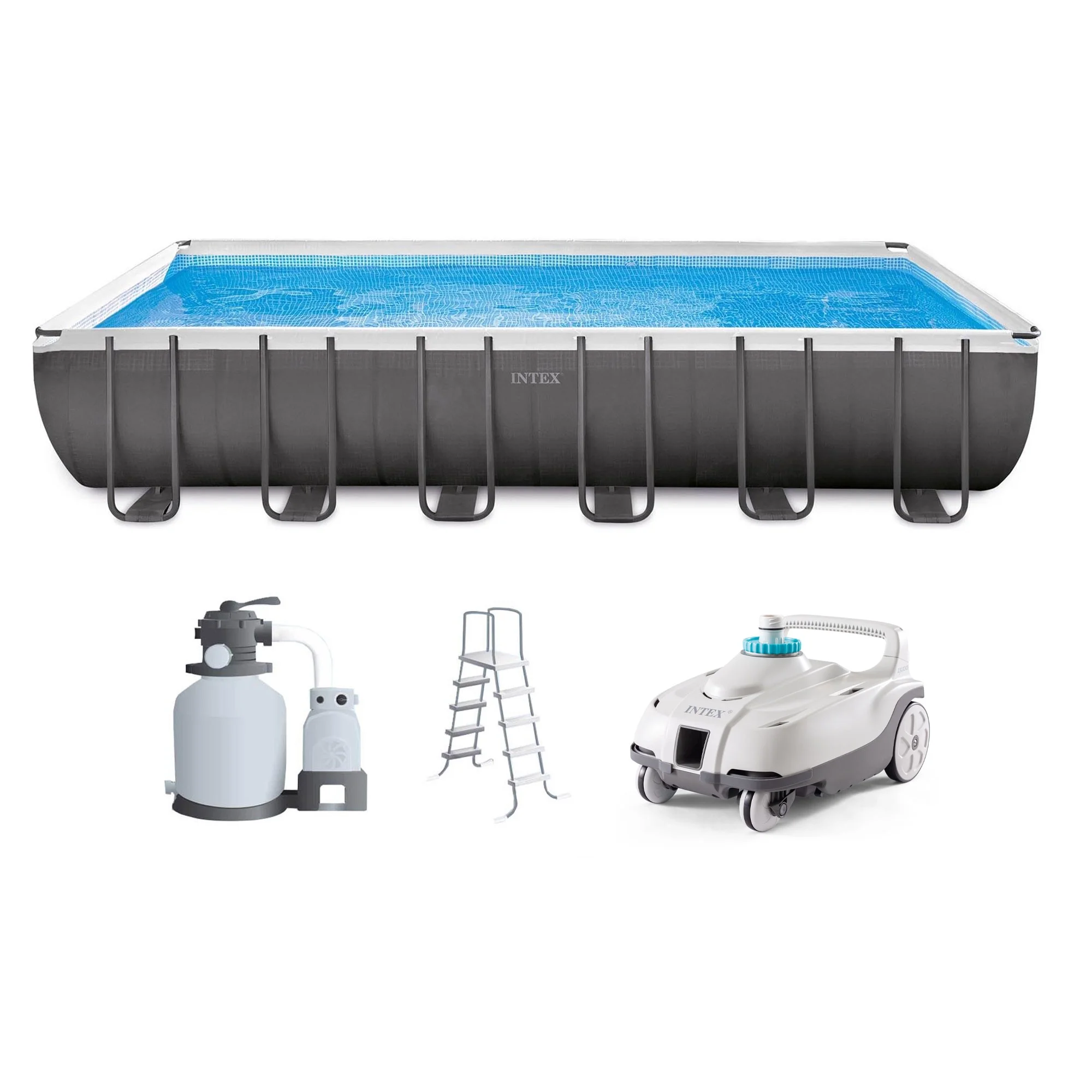 Intex ZX100 Side Pool Cleaner with Ultra XTR Frame Swimming Pool