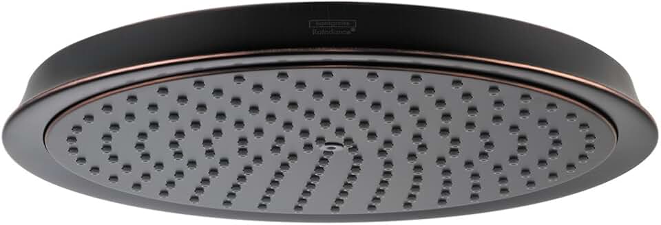 hansgrohe Raindance Classic 11-inch Showerhead Upgrade Classic 1-Spray RainAir Air Infusion with Airpower with QuickClean in Rubbed Bronze, 28427921