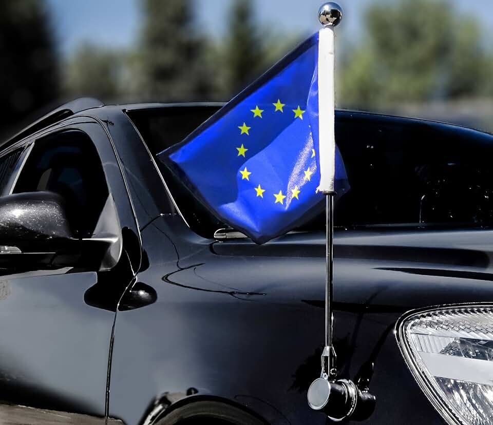 Car Flag Pole Diplomat-Bayonet-Chrome