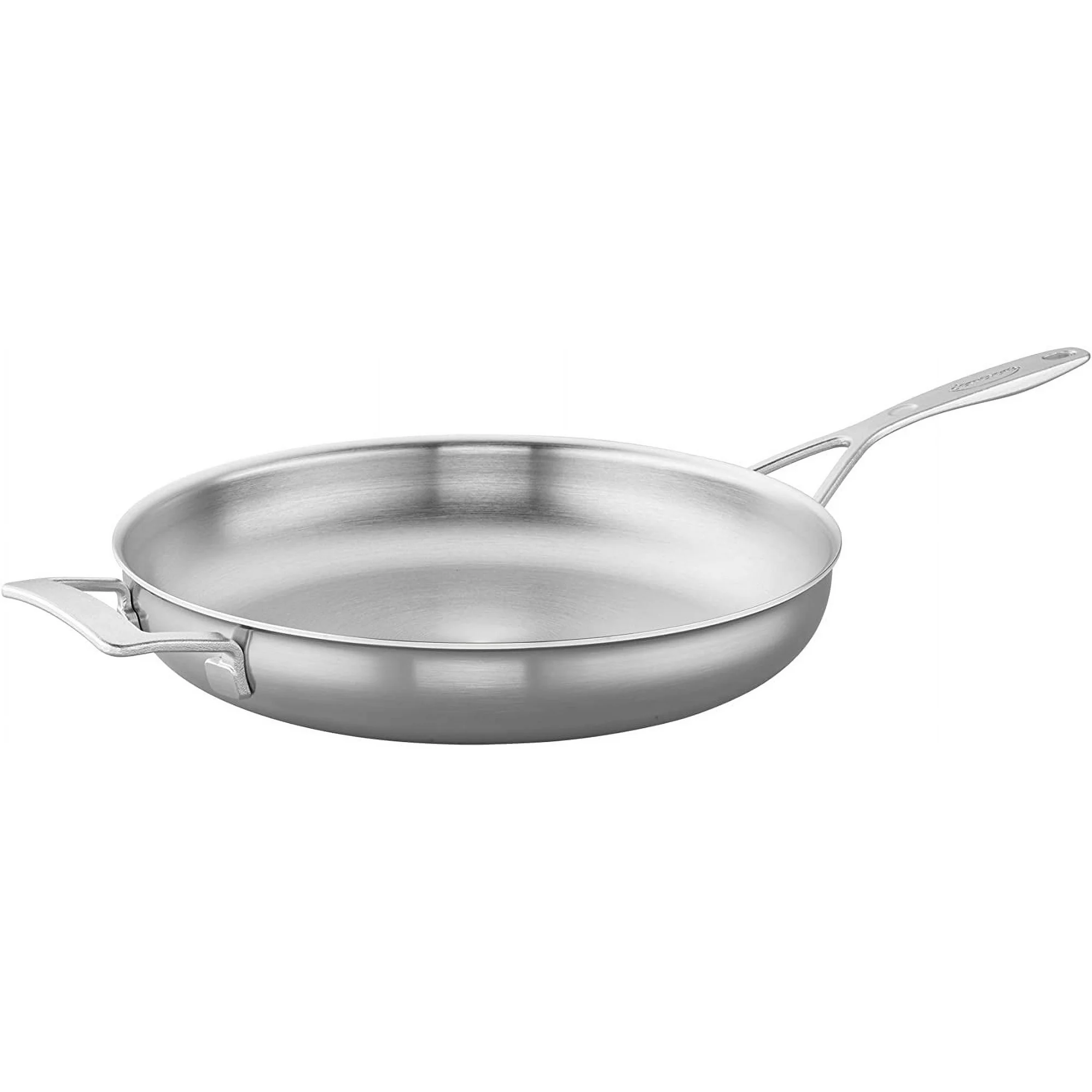 Industry 5-Ply 12.5-inch Stainless Steel Fry Pan with Helper Handle