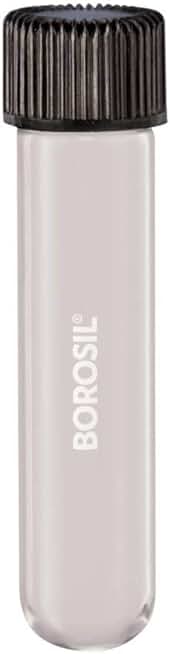 Borosil® Reusable Heavy Duty Culture Tubes with PTFE Lined PP Screw Caps and Round Bottoms, 150mL (38 x 200mm), 50/CS