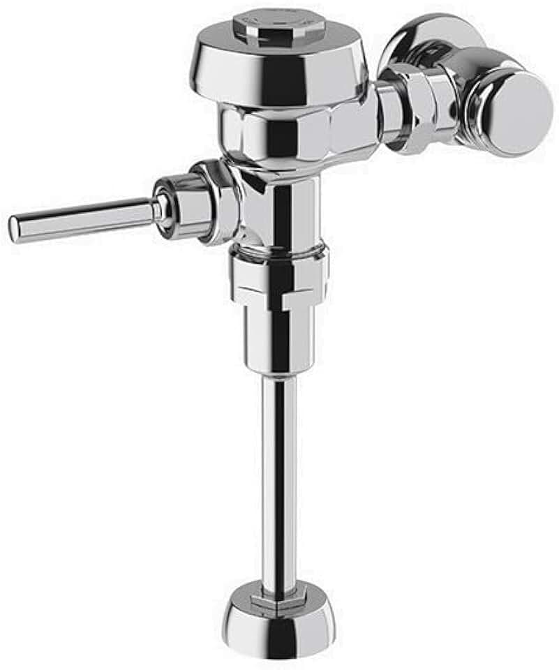 Sloan Royal 186 Exposed Manual Urinal Flushometer, 0.5 GPF Flush Valve - Single Flush Non-Hold-Open Handle, Fixture Connection Top Spud, Polished Chrome Finish, 3912697
