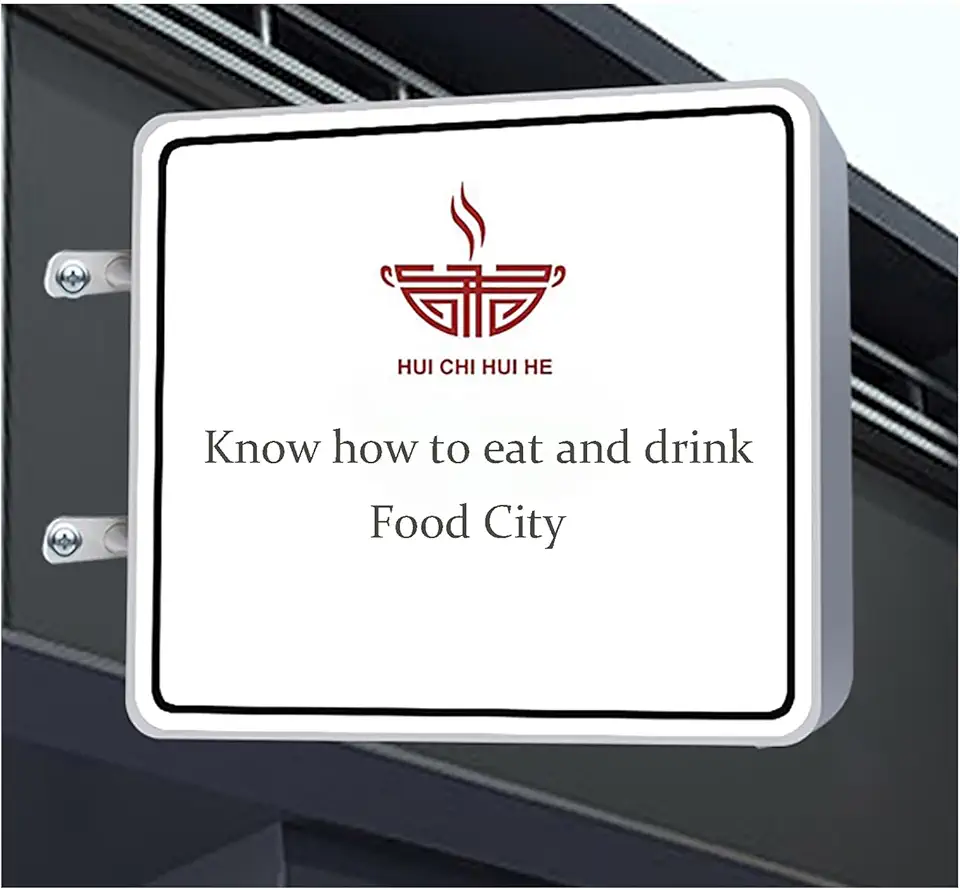 LED Light Box Store Sign, Illuminated Projection Sign Light Box, Rectangle Outdoor Advertising Sign, Double Sided Light Box Shop Sign for Outdoor Shop, Retail Store