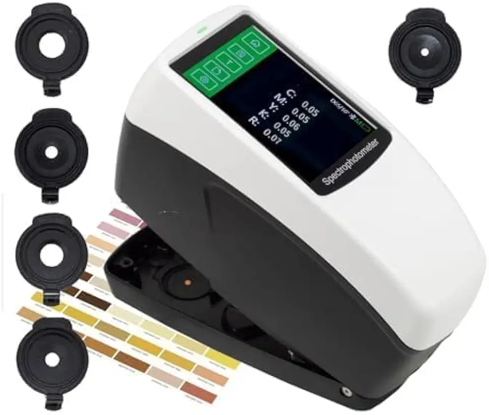 Spectro Densitometer Five Caliber Color Density Measuring Tool with Integrated Physical Positioning Holes Five Calibers for Various Range of Fluorescent Material Surfaces Color Density Test