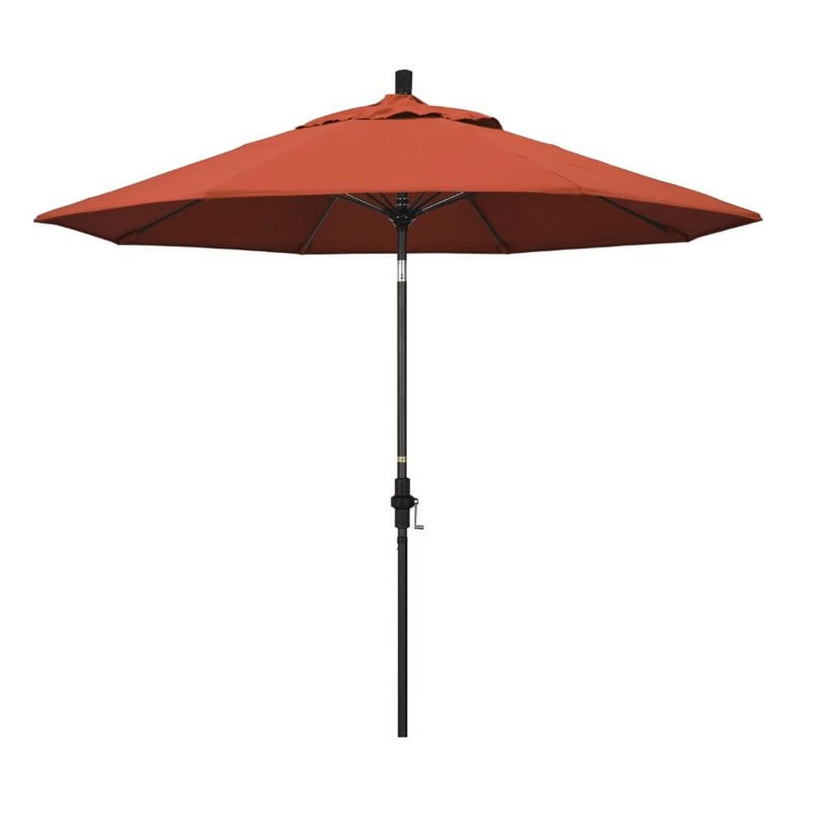 Pemberly Row Skye 9' Black Patio Umbrella in Olefin Sunset