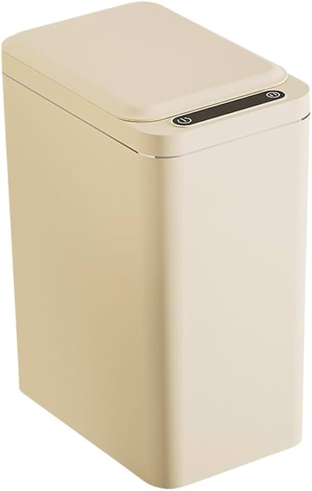 Trash Can Waterproof Induction Bathroom Narrow Trash Bin Wastebasket Kitchen Food Waste Dustbin