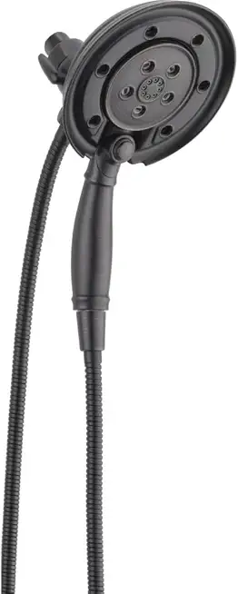 Delta Faucet 4-Spray H2Okinetic In2ition 2-in-1 Dual Hand Held Shower Head with Hose and Magnetic Docking, Venetian Bronze 58471-RB-PK