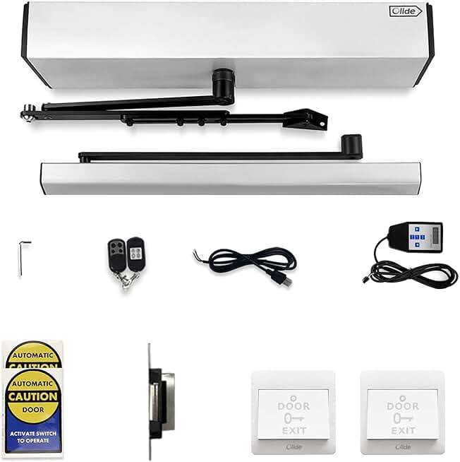 Olideauto Electric Door Openers,Automatic Garage Door Operator Lock System+1PCS 304 Stainless Steel DC12V 550lbs Fail Safety Electric Strike