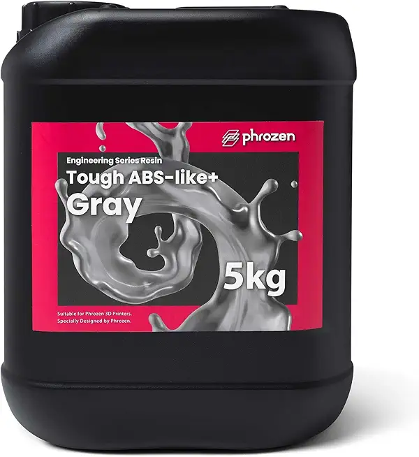phrozen 3D Printer Functional Resin [Tough:ABS-Like+,Gray], 405nm DLP LCD UV-Curing Photopolymer Resin High Toughness for Plastic Models, Action Figures, Industry Applications, Prototyping (5KG)