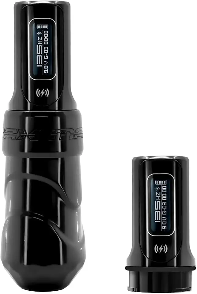 Flux Max Tattoo Machine - Stealth - Tattoo Pen Includes 2 PowerBolt 2.0 For 10 Hours of Battery - 4.0mm Stroke