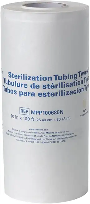 Medline MPP100685N Tyvek Medical Sterilization Rolls, Tubing, 10