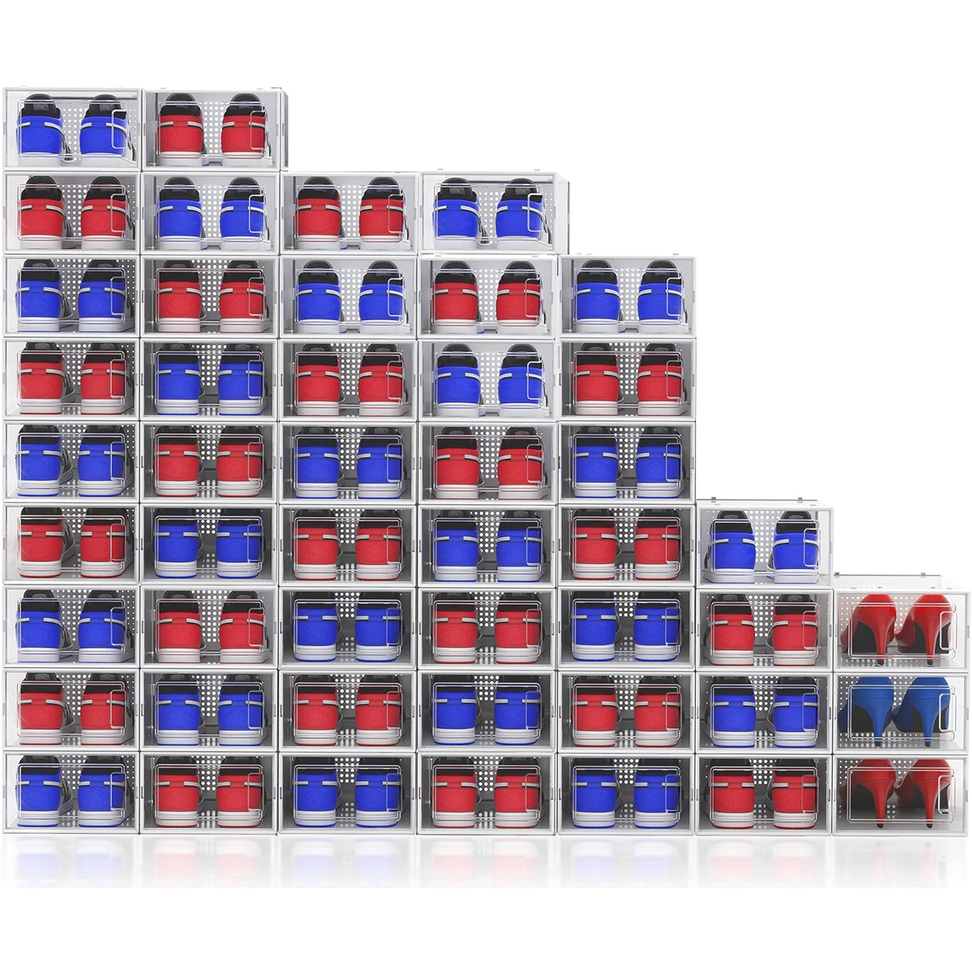 Pack Clear Shoe Sorage Boxes Shoe Organizer Shoe Box Shoe Organizer For Close Shoe Boxes Clear Plasic Sackable Shoe Conainers