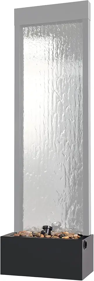 PONDO Replacement Metal Base for Mirror Waterfall Fountain, Mirrored Silver