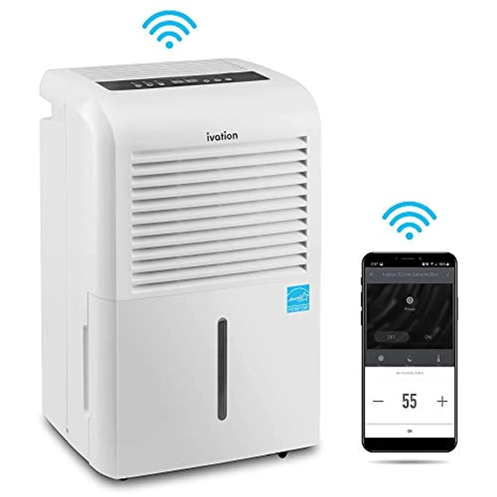 Ivation 4,500 sq ft Wi-Fi Energy Star Dehumidifier W/ App, Remove 50 Pints a Day