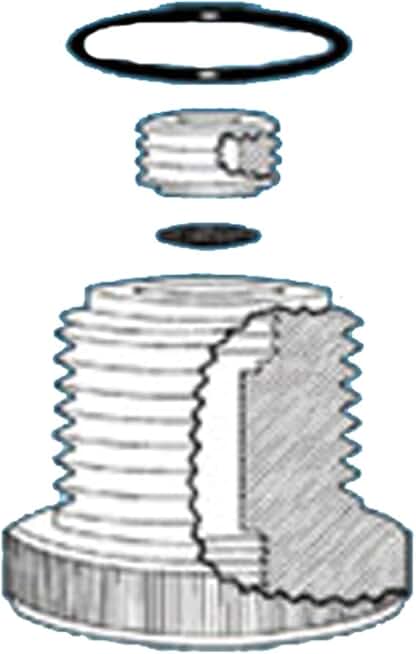 5857-20 Series Filter Disc, Retaining Lock Nut and FETFE O-Ring, 50 to 1/2