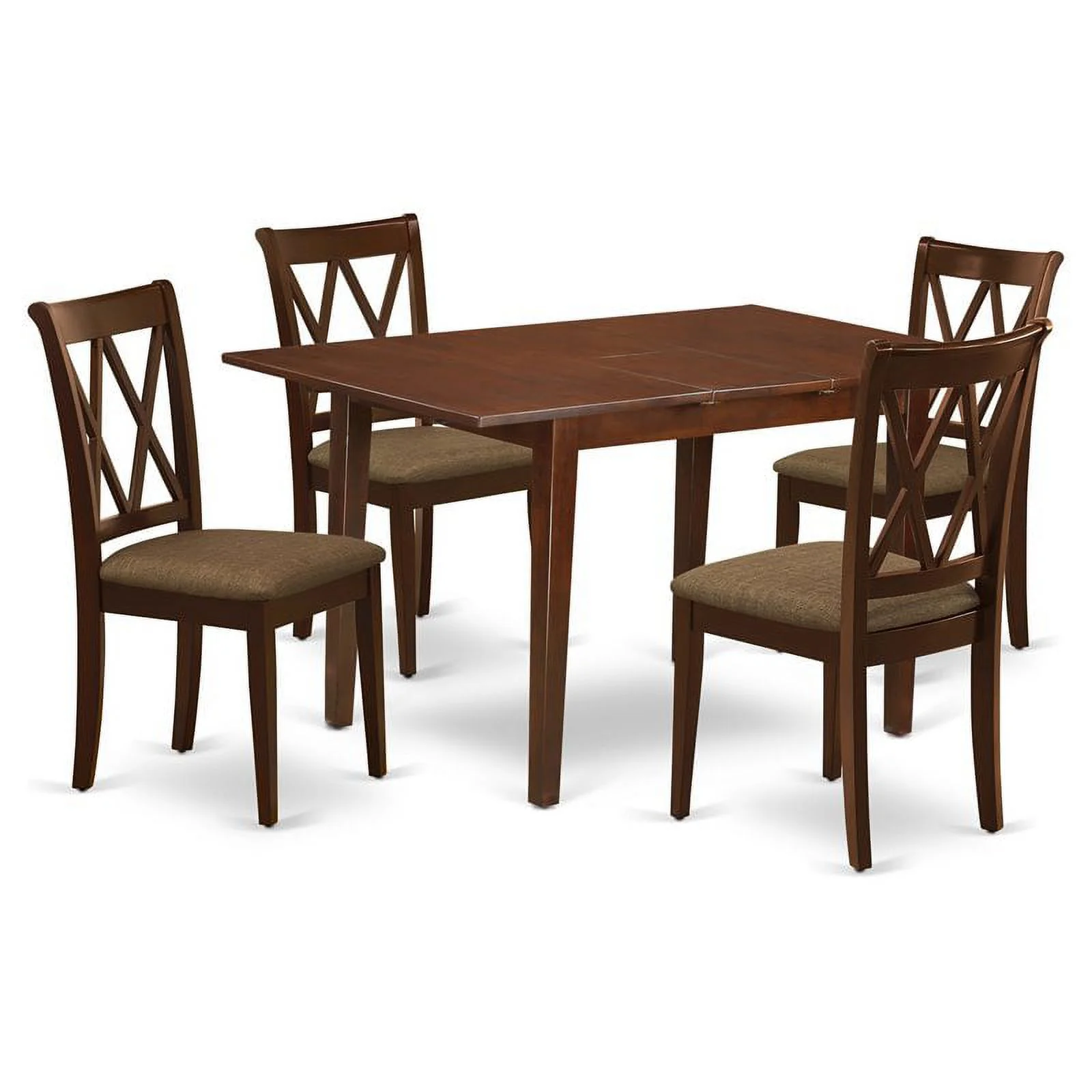 Pemberly Row 5-piece Traditional Wood Dining Set in Mahogany