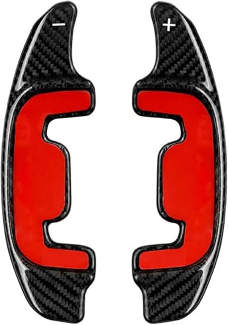 2Pcs Real Carbon Fiber Car Steering Wheel Shift Paddle Compatible with Mercedes-Benz E-Class Compatible with AMG GT CLS 2022 Paddle Shifter Extension(Black-b1)
