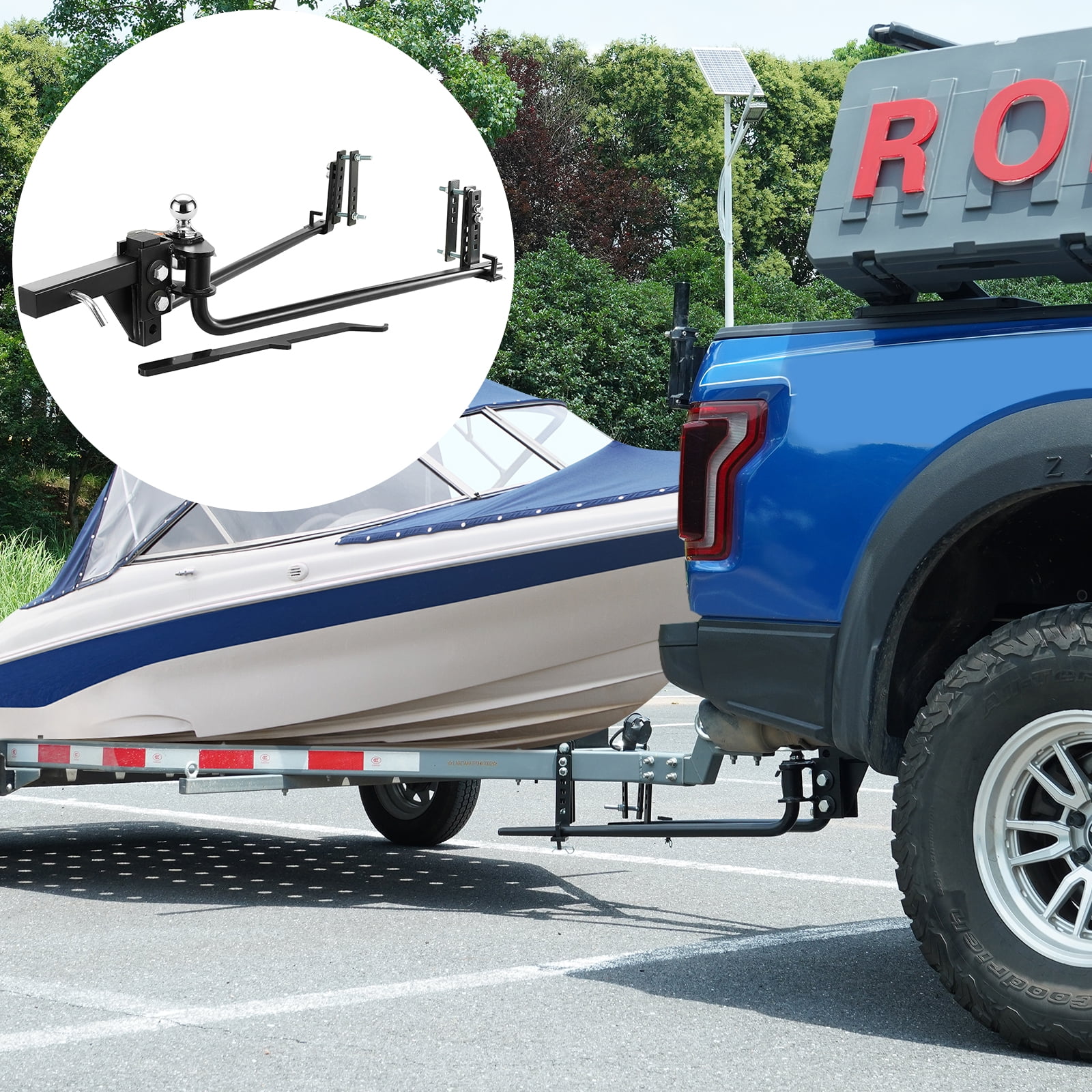 BENTISM 1,000lb Weight Distribution Hitch with 2-5/16 in Ball and 2-In Shank