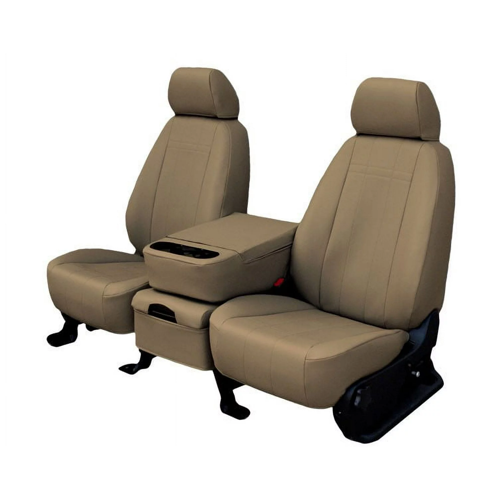 CalTrend Front Buckets Faux Leather Seat Covers for 1993-1998 Jeep Grand Cherokee - JP102-06LX Beige Insert and Trim