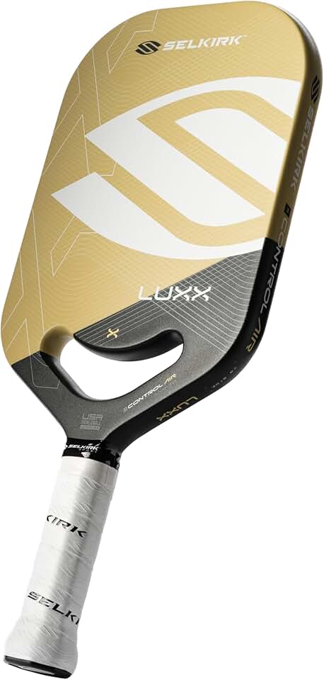 Selkirk LUXX Control Pickleball Paddle | Florek Carbon Fiber Pickleball Paddle with a Polypropylene X7 Core | The Pickle Ball Paddle Designed for Ultimate Power & Control | Invikta Gold